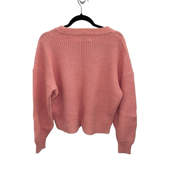 Coral Pink Chunky Sweater Size Medium - Picture 3 of 3